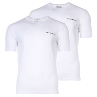 EMPORIO ARMANI Herren T-Shirt, 2er Pack - CORE LOGOBAND, Rundhals, Regular Fit, Stretch Cotton Weiß XL