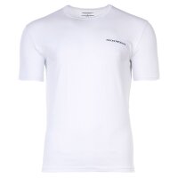 EMPORIO ARMANI Mens T-shirt, 2-pack - CORE LOGO BAND, round neck, stretch cotton White XL (X-Large)