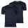 EMPORIO ARMANI Herren T-Shirt, 2er Pack - CORE LOGOBAND, Rundhals, Regular Fit, Stretch Cotton Blau L