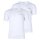 EMPORIO ARMANI Herren T-Shirt, 2er Pack - CORE LOGOBAND, V-Neck, Regular Fit, Stretch Cotton Weiß L