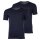 EMPORIO ARMANI Herren T-Shirt, 2er Pack - CORE LOGOBAND, V-Neck, Regular Fit, Stretch Cotton Blau M