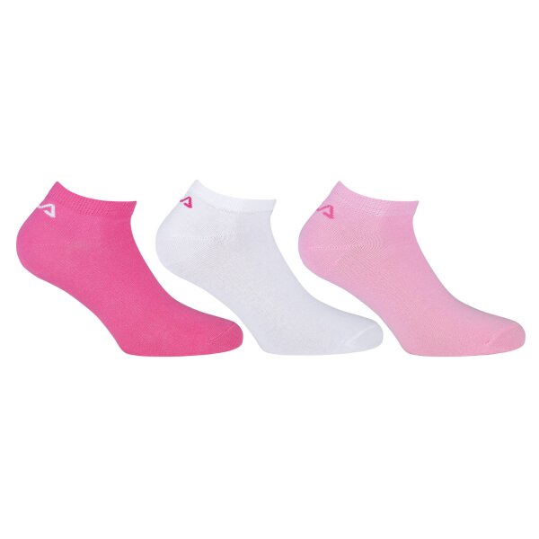 FILA Invisible Sneakers Socks unisex, 3 pairs - short socks, logo cuff, uni, 35-46 Pink Panther 35-38 (3-5 UK)