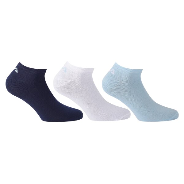 FILA Invisible Sneakers Socken Unisex, 3 Paar - Kurzsocken, Logobund, uni, 35-46 Sky 35-38 (3-5 UK)