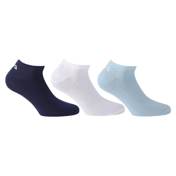 FILA Invisible Sneakers Socken Unisex, 3 Paar - Kurzsocken, Logobund, uni, 35-46 Sky 39-42 (6-8 UK)