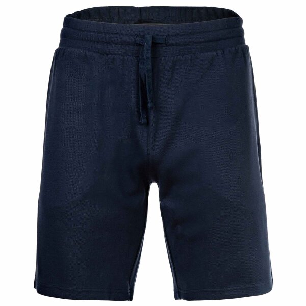 EMPORIO ARMANI mens sweatshirt shorts – ICONIC PIQUET, Bermuda, piqué, material mix Blue L (Large)