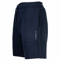 EMPORIO ARMANI Herren Sweatshorts - ICONIC PIQUET, Bermuda, Pique, Material-Mix Blau S