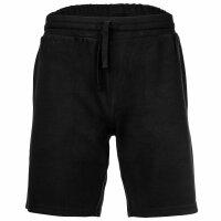 EMPORIO ARMANI Herren Sweatshorts - ICONIC PIQUET, Bermuda, Pique, Material-Mix Schwarz S