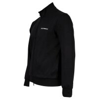 EMPORIO ARMANI Herren Sweatjacke - ICONIQ PIQUET, Sweater with Full Zip, Pique Schwarz L