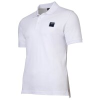 EMPORIO ARMANI mens polo shirt - ESSENTIAL, piqué, regular fit, cotton, plain White XL (X-Large)