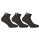 FILA Quarter Socken Unisex, 3 Paar - Kurzsocken, Sport, Logo-Bund, uni, 35-46 Schwarz 39-42 (6-8 UK)