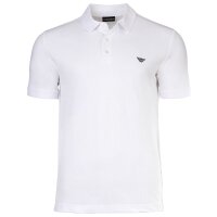 EMPORIO ARMANI Herren Poloshirt - ESSENTIAL, Pique, Regular Fit, Cotton Stretch Weiß M