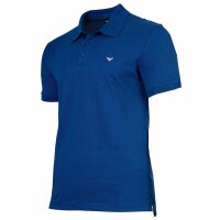 EMPORIO ARMANI mens polo shirt – ESSENTIAL, piqué, regular fit, cotton stretch Royal blue S (Small)