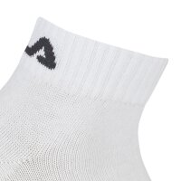 FILA Quarter Socks Unisex, 3 pairs - Short socks, Sport, Logo Waistband, uni, 35-46 White 43-46 (9-11 UK)