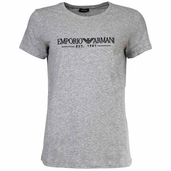 EMPORIO ARMANI womens T-shirt - EVERYDAY COTTON, round neck, regular fit Light grey melange S (Small)