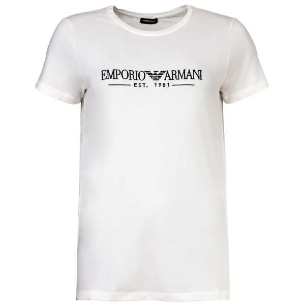 EMPORIO ARMANI Damen T-Shirt - EVERYDAY COTTON, Rundhals, Regular Fit Weiß S