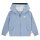 Steiff childrens sweat jacket - hood, teddy application, zipper, cotton stretch, uni Mid-blue 92