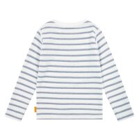 Steiff childrens polo shirt, long sleeves - basic, button placket, teddy bear motif, cotton, uni White 92