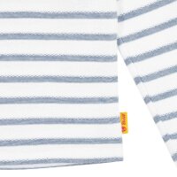 Steiff childrens polo shirt, long sleeves - basic, button placket, teddy bear motif, cotton, uni White 92