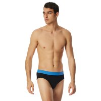 SCHIESSER Herren Rio-Slip 3er Pack - Serie "95/5", Kontraststreifen Schwarz/Blau/Türkis M