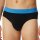 SCHIESSER mens Rio briefs 3-pack - "95/5" series, contrasting stripes Black/Blue/Turquoise M (Medium)