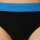 SCHIESSER mens Rio briefs 3-pack - "95/5" series, contrasting stripes Black/Blue/Turquoise M (Medium)