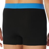 SCHIESSER Herren Boxershorts 3er Pack - Serie "95/5", Unterhose, Logobund Schwarz/Blau/Türkis 2XL