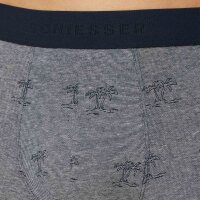 SCHIESSER Herren Boxershorts 3er Pack - Serie "95/5", Unterhose, Logobund Blau/Grau 3XL