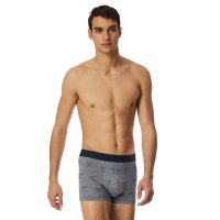 SCHIESSER mens boxer shorts 3-pack - series "95/5", pants, logo waistband Blue/Grey 3XL (3X-Large)