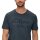 s.Oliver Mens T-Shirt - Basic, Logo Print, Round Neck, Cotton Dark Grey S (Small)
