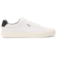 BOSS Herren Sneaker - Aiden Tenn grp, Turnschuh, Kunstleder, Logo Weiß EUR 41