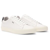BOSS mens sneaker - Aiden Tenn grp, trainer, imitation leather, logo White EUR 41 (UK 7)