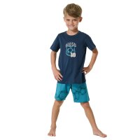 SCHIESSER Boys Pajama set - short, kids, cotton, motif Blue 104