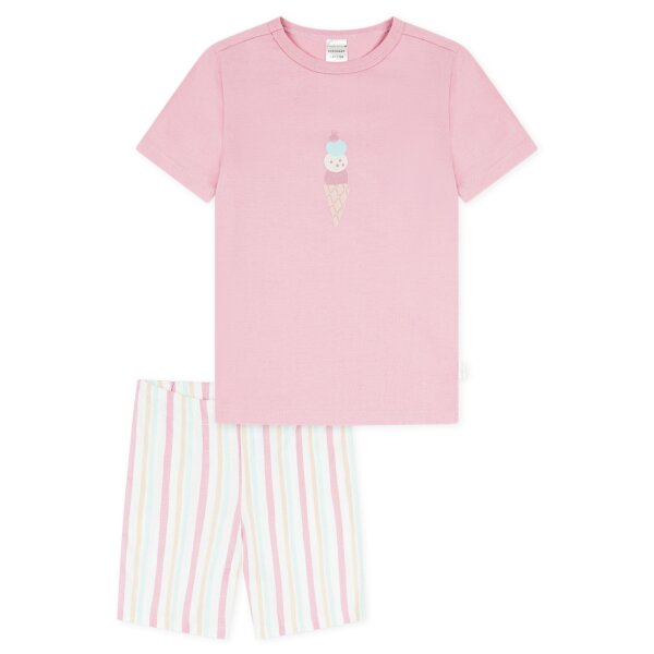 SCHIESSER Girls Pajama Set - Kids, short, cotton, motif Light Pink/White 104