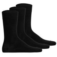 Hudson Unisex Socken, 3er Pack - Easy, Komfortbund, Basic Socken, einfarbig Schwarz 35-38