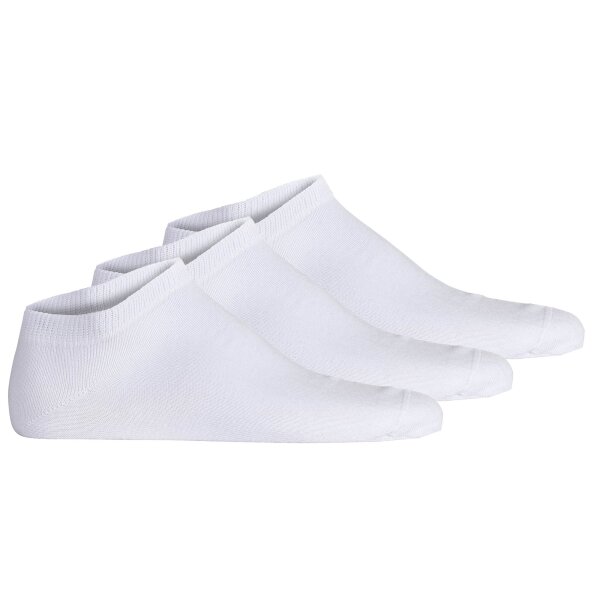 Hudson Unisex Sneaker Socks, 3-Pack - Easy, comfort cuff, short socks, solid color White 39-42 (UK 5,5-8)