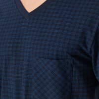 SCHIESSER mens pyjamas - short, V-neck, cotton Dark blue S (Small)