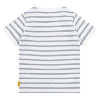 Steiff childrens polo shirt, long sleeves - basic, button placket, teddy bear motif, cotton, uni White 92