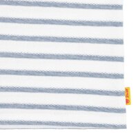 Steiff childrens polo shirt, long sleeves - basic, button placket, teddy bear motif, cotton, uni White 92