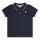 Steiff childrens polo shirt, short-sleeved – button placket, teddy motif, cotton, plain