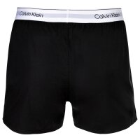 Calvin Klein Mens Woven Boxer Shorts, 3-pack - Woven Boxers, Boxer Slim, Icon Stretch, logo waistband Black S (Small)