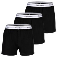 Calvin Klein Herren Web-Boxershorts, 3er Pack - Woven Boxers, Boxer Slim, Icon Stretch, Logobund Schwarz 2XL