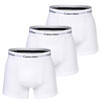 Calvin Klein mens boxer shorts, 3-pack - Relaxed Trunk, Icon Stretch, logo waistband White M (Medium)
