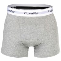 Calvin Klein Herren Boxershorts, 3er Pack - Relaxed Trunk, Icon Stretch, Logobund Schwarz/Weiß/Grau S