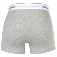 Calvin Klein Herren Boxershorts, 3er Pack - Relaxed Trunk, Icon Stretch, Logobund Schwarz/Weiß/Grau S