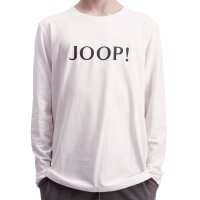 JOOP! Herren Langarmshirt mit Logoprint - Comfort, Mix and Match, Rundhals, Cotton Stretch Weiß S