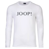 JOOP! mens long-sleeved shirt with logo print - comfort, mix and match, round neck, cotton stretch White S (Small)