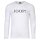 JOOP! mens long-sleeved shirt with logo print - comfort, mix and match, round neck, cotton stretch White S (Small)