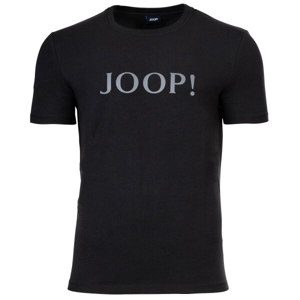 JOOP! mens T-shirt with logo print – comfort, mix and match, round neck, cotton stretch Black S (Small)
