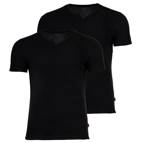 JOOP! Herren T-Shirts, V-Neck, 2er Pack - Everyday, Unterziehshirt, Cotton Stretch Schwarz M