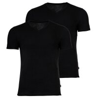 JOOP! Mens T-shirts, V-neck, 2-pack - Everyday, undershirt, cotton stretch Black M (Medium)